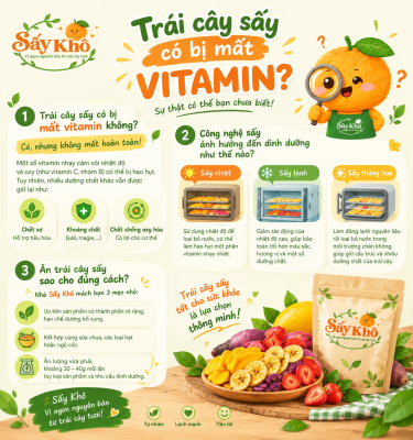trái cây sấy có bị mất vitamin không