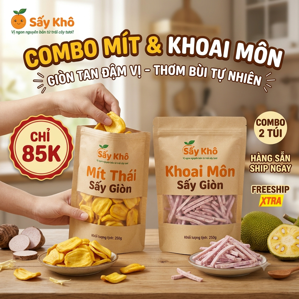 combo mit khoai môn