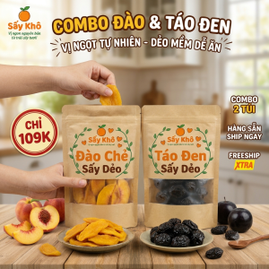 combo đào táo đen sấy dẻo